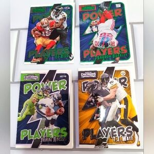 2022 Mixed Lot of (4) Contenders POWER PLAYERS Football Cards